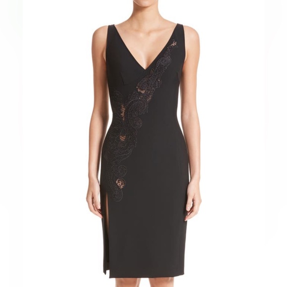 Versace Collection Lace Inset Sheath Dress - vneck, side slit. Never wor… - Picture 4 of 5